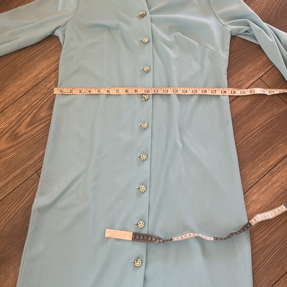 Vintage Union made size 14 maxi dress with super cool rhinestone buttons - Picture 13 of 14